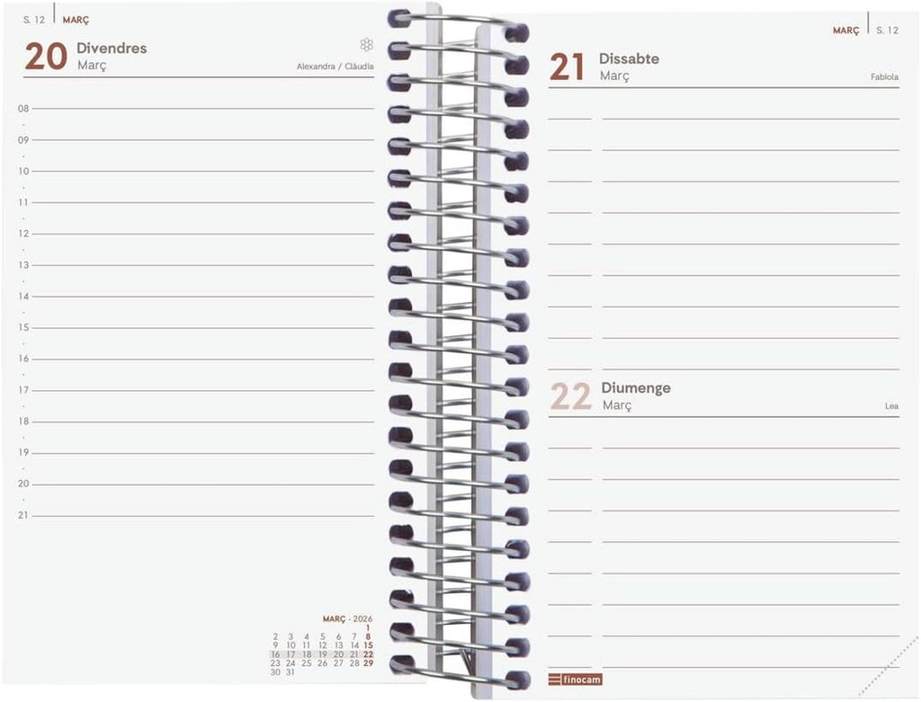 AGENDA FINOCAM YEAR E3 1DP 2026 VERMELL C/\T+ 741123026
