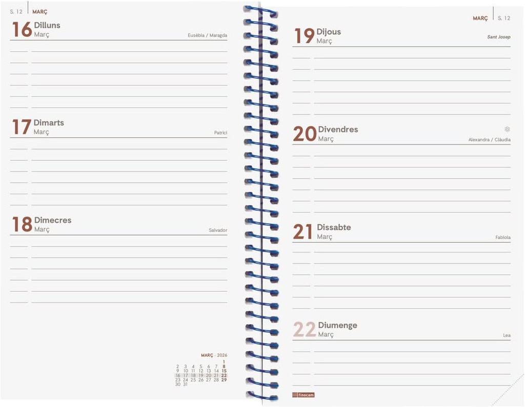 AGENDA FINOCAM YEAR E5 SVH 2026 BLAU CAT+ 741491026