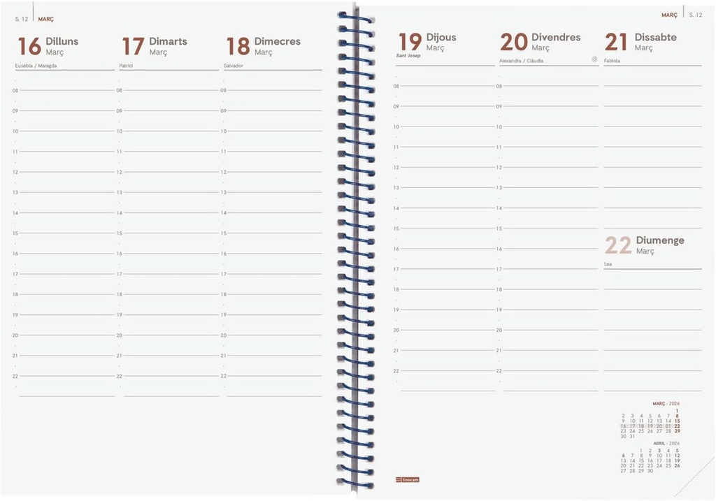 AGENDA FINOCAM YEAR E10 SVV 2026 BLAU CAT+ 742021026