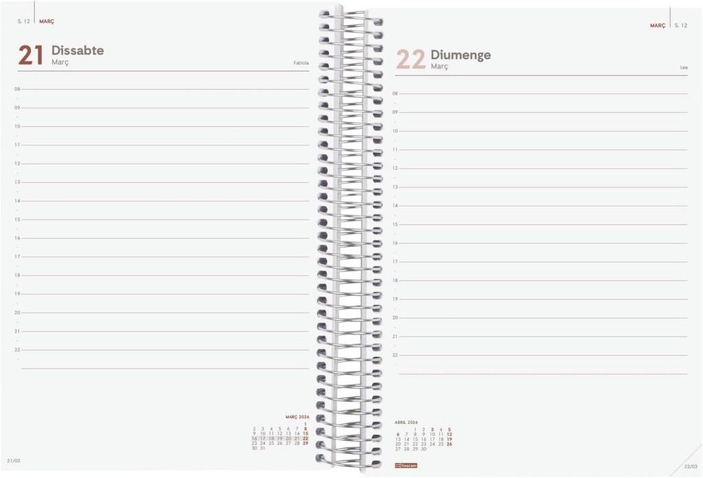 AGENDA FINOCAM YEAR E10 1DP 2026 VERMELL CAT+ 741143026