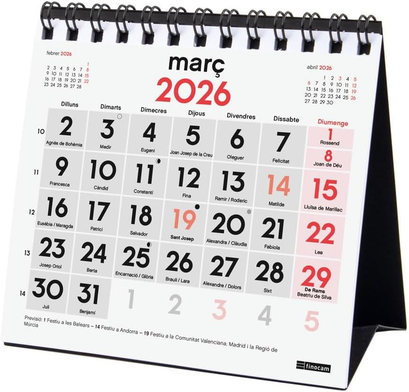 CALENDARIO SOBRET.N.GRANS XXS 2026 CAT+