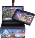 Dino World cofre del tesoro con código y sonido, TOPMODEL 13441