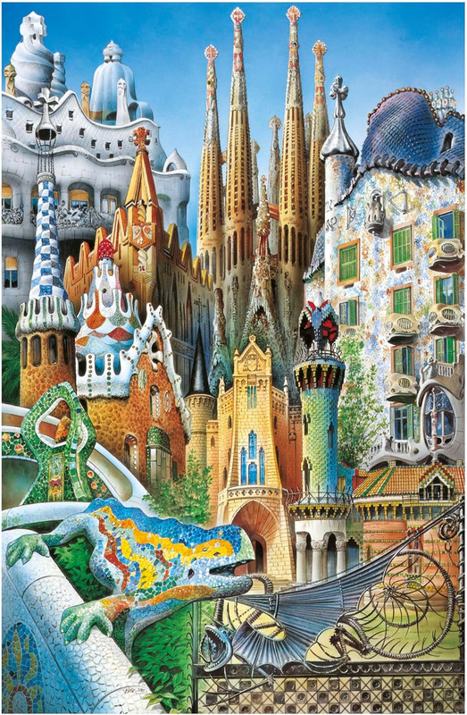 PUZZLE 1000 COLLAGE GAUDÍ MINIATU EDUCA 20376
