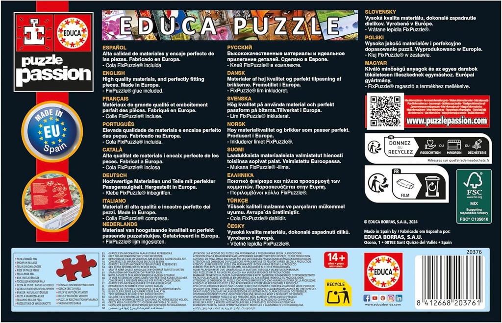 PUZZLE 1000 COLLAGE GAUDÍ MINIATU EDUCA 20376