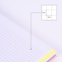 Cuaderno A4 con espiral y tapa dura, papel cuadriculado, 90 hojas de 95gr/m², colección Sunset MILAN