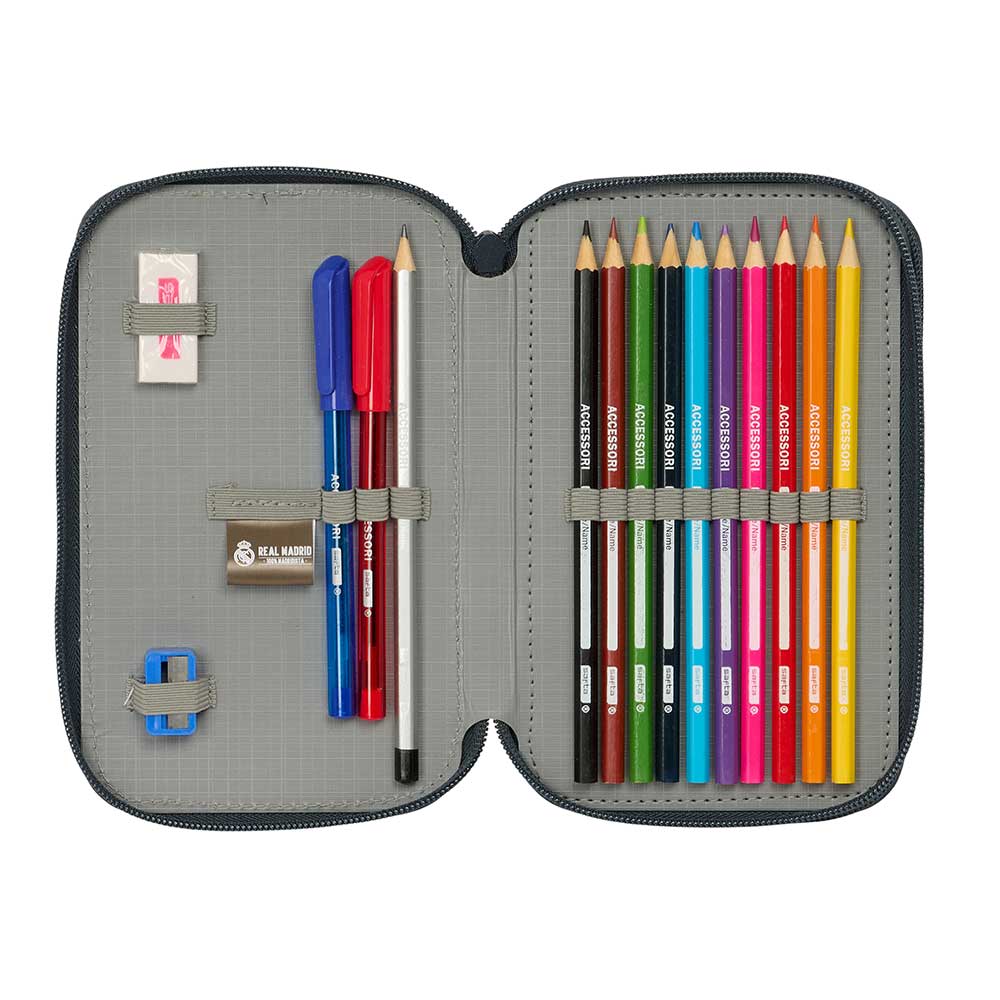 PLUMIER DOBLE PQÑO 29 pcs REAL MADRID EQUIP. 25/26