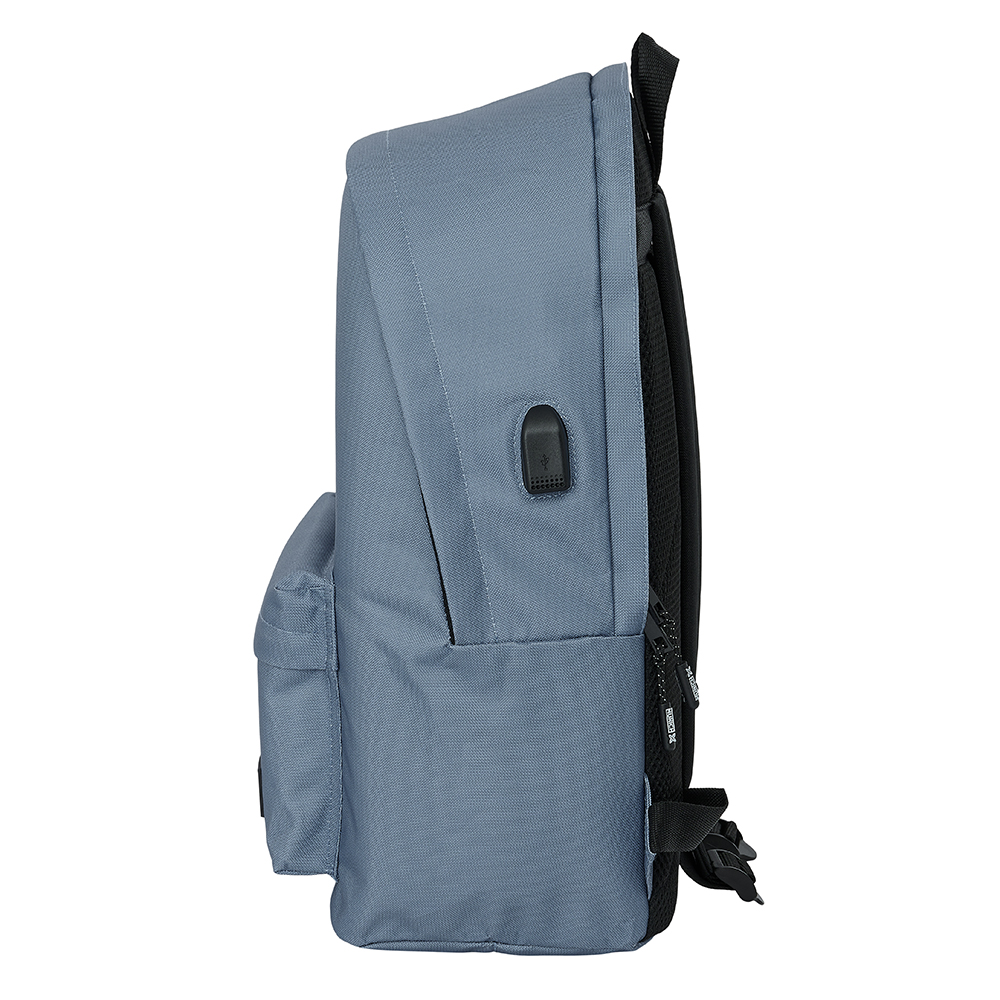 MOCHILA DOBLE PARA PORTATIL 15,6"+USB MUNICH BASICOS "GRIS"