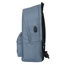 MOCHILA DOBLE PARA PORTATIL 15,6"+USB MUNICH BASICOS "GRIS"