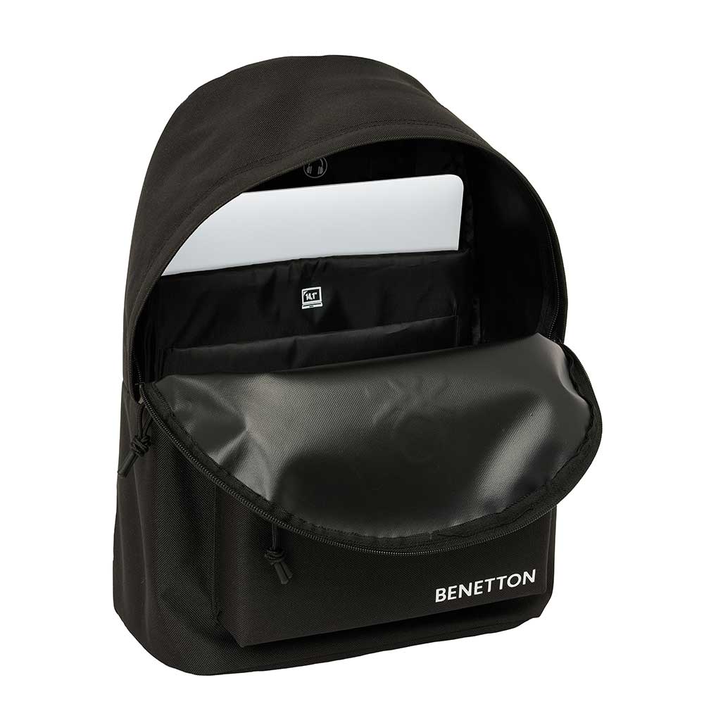 MOCHILA PARA PORTATIL 14,1" BENETTON BASICS "NEGRO"