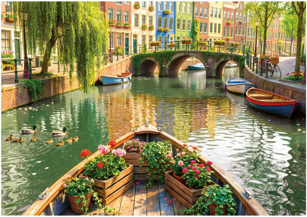 PUZZLE 1000 PASEO BARCO AMSTERDAM F EDUCA 20563