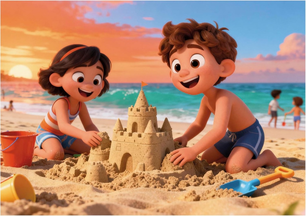 PUZZLE MULTI 4 EN 1 PLAYA JR FSC(R)  EDUCA 20503