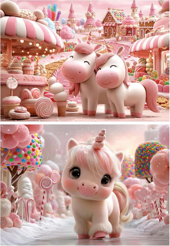 PUZZLE 2X48 UNICORNIOS DULCES FSC(R  EDUCA 20504