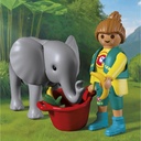 Zoo: Elefante bebé y cuidadora PLAYMOBIL 72092
