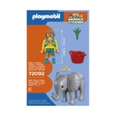 Zoo: Elefante bebé y cuidadora PLAYMOBIL 72092