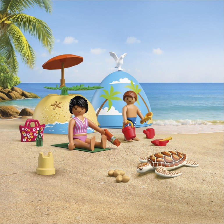 Play Egg: Vacaciones en la playa PLAYMOBIL 72101