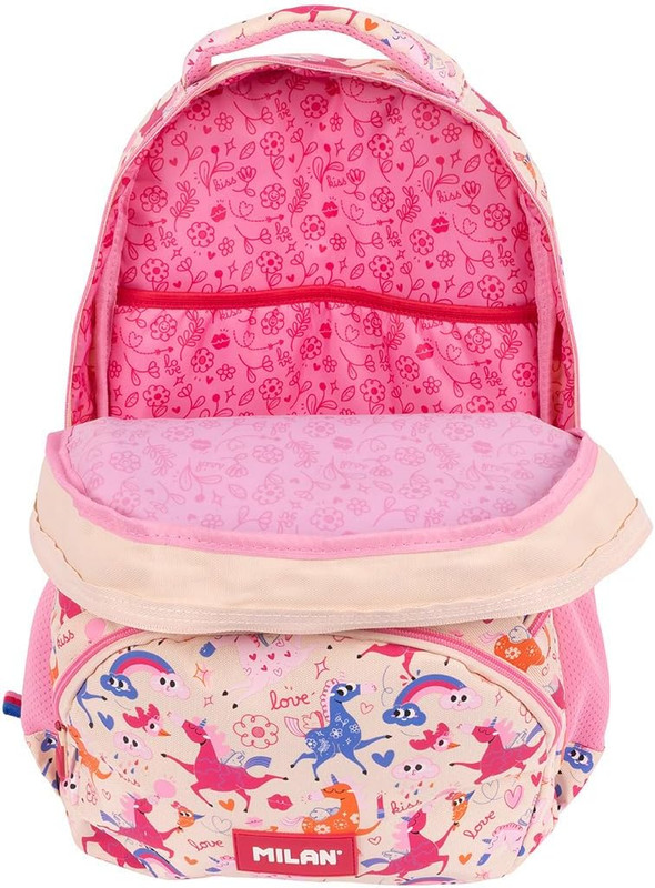 Mochila escolar 4 cremalleras (25 L) serie especial Flowicorn