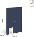 libretas A5 encoladas, papel a líneas AZUL (7 mm), 48 hojas de 95 gr/m², colección 430 since 1918