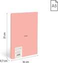 libretas A5 encoladas, papel a líneas ROSA(7 mm), 48 hojas de 95 gr/m², colección 430 since 1918