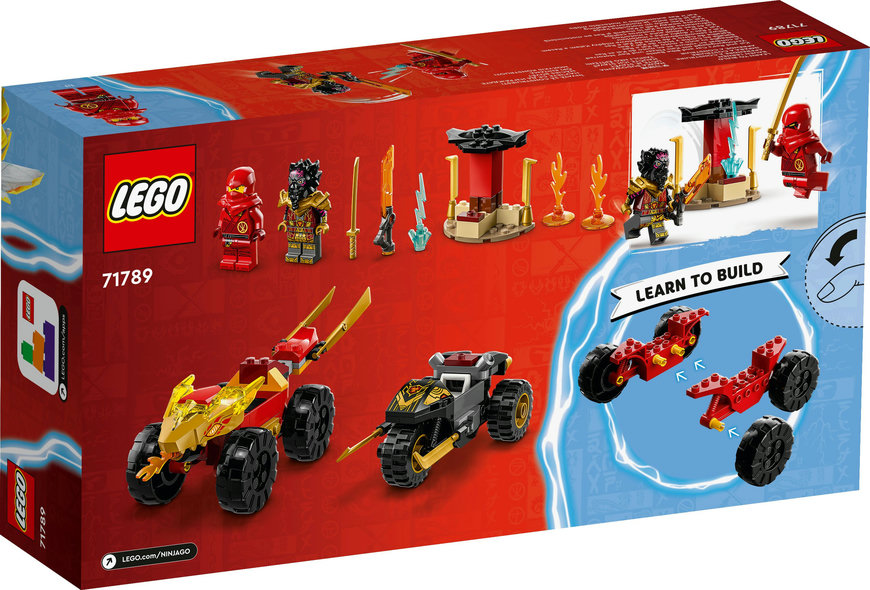 Batalla en Coche y Moto de Kai y Ras LEGO 71789
