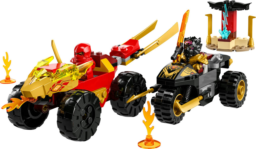 Batalla en Coche y Moto de Kai y Ras LEGO 71789
