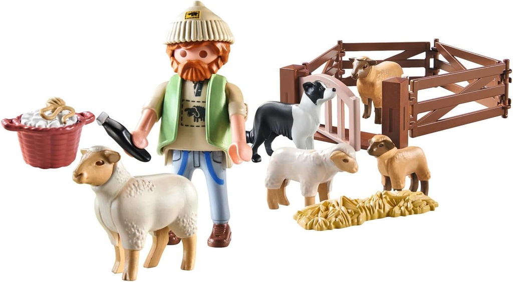 Pastor con rebaño de ovejas PLAYMOBIL 71444