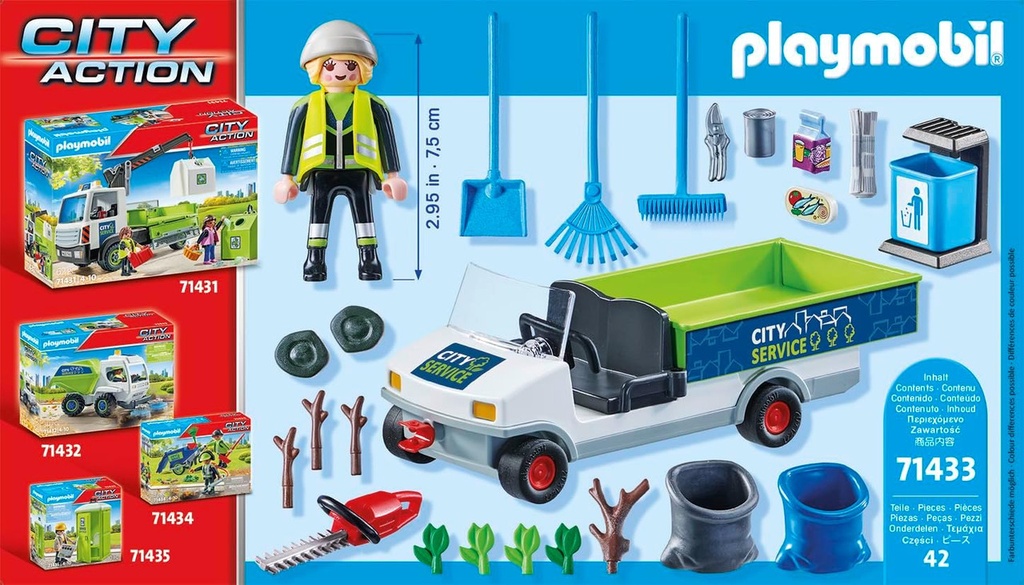 Limpieza urbana con coche eléctrico PLAYMOBIL 71433