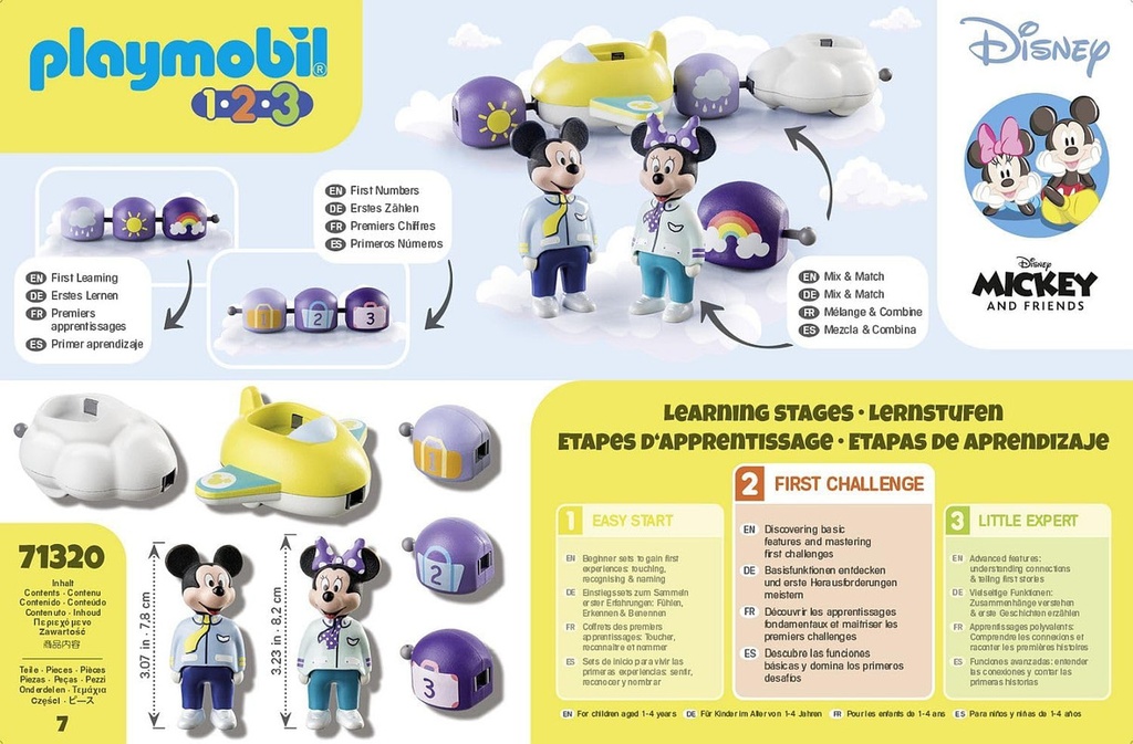 1.2.3 & Disney: Mickey y Minnie Tren Nube 