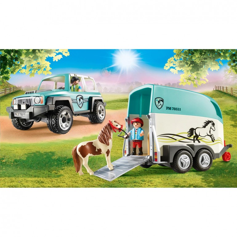 Coche con Remolque para Poni PLAYMOBIL 70511