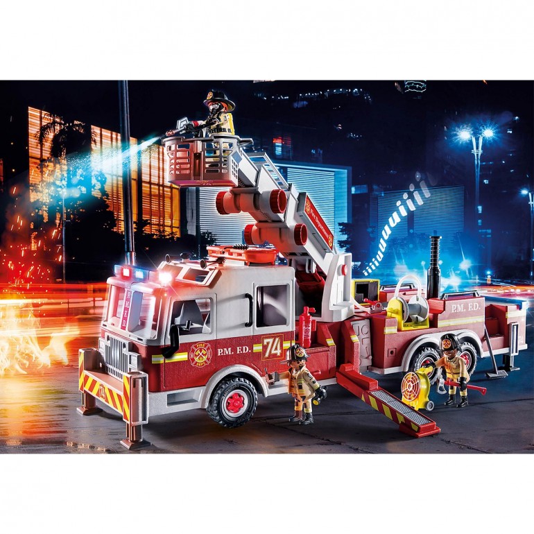 Vehículo Bomberos: US Tower Ladder PLAYMOBIL 70935