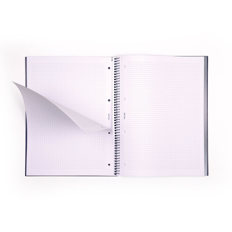Libreta con espiral, papel cuadriculado, 80 hojas A4, serie 1918, beige