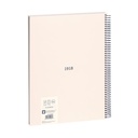 Libreta con espiral, papel cuadriculado, 80 hojas A4, serie 1918, beige