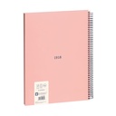 Libreta con espiral, papel cuadriculado, 80 hojas A4, serie 1918, rosa