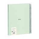 Libreta con espiral, papel cuadriculado, 80 hojas A4, serie 1918, verde