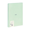 Libreta encolada, papel pautado, 48 hojas A4, serie 1918, verde
