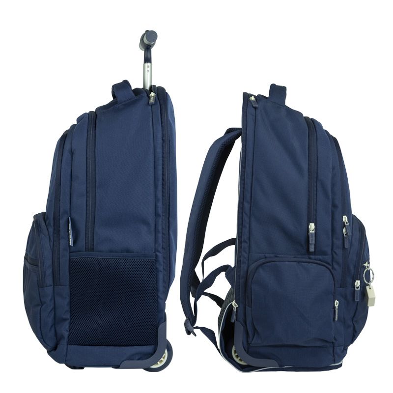 Mochila con ruedas 6 cremalleras (25 L) colección 430 since 1918, azul marino