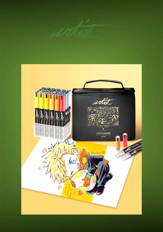 ESTUCHE ACRILICOS GAMA ARTIST,ORGANIZADOR 24 COL
