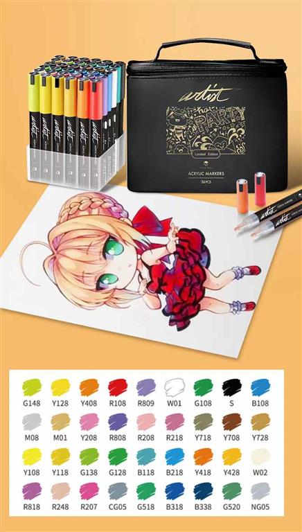 ESTUCHE ACRILICOS GAMA ARTIST,ORGANIZADOR 36 COL