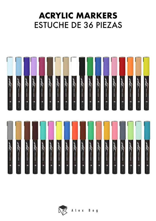 ESTUCHE ACRILICOS GAMA ARTIST,ORGANIZADOR 36 COL
