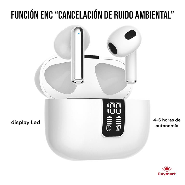AURICULARES INPODS BLUETOOTH 5.0,HIGH QLTY BLANCO