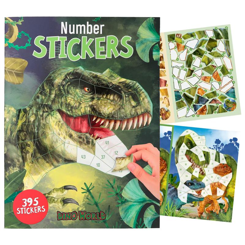 Dino World  libro de pegatinas por núm 12487
