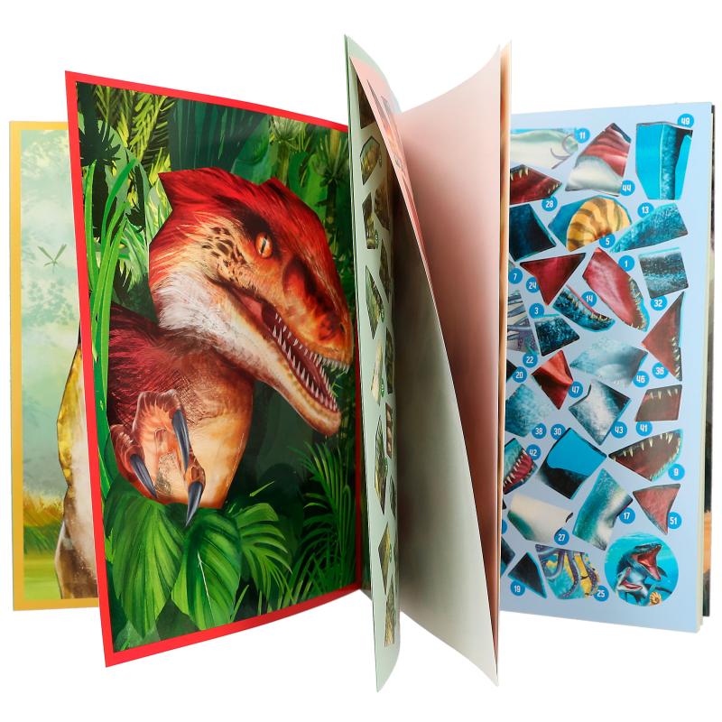 Dino World  libro de pegatinas por núm 12487