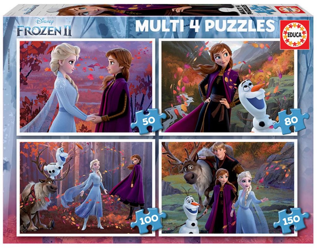 PUZZLE MULTI 4 FROZEN 2 50-80-100-150 EDUCA 18640