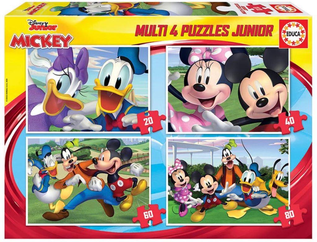 PUZZLE MULTI 4 PUZZLEJR MICKEY 20+40+60+80*  EDUCA 18627