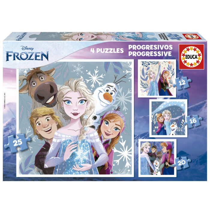 PUZZLE PROGRESIVOS FROZEN 12-16-20 EDUCA 19735