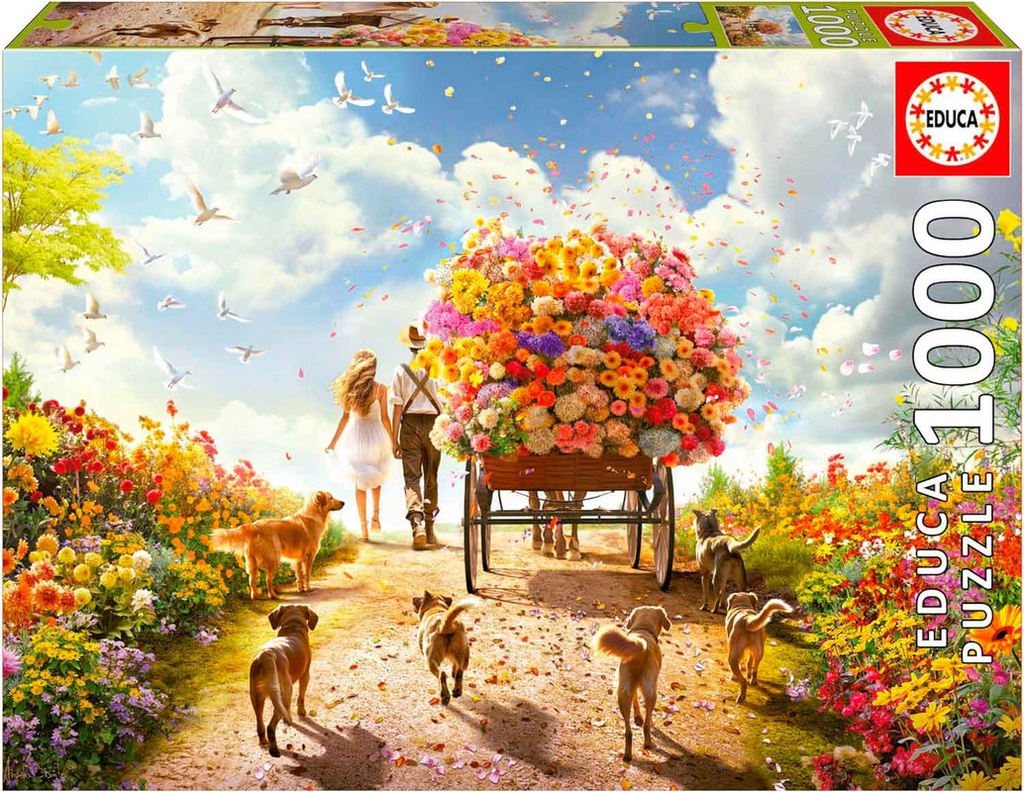 PUZZLE 1000 CARRO DE FLORES FSC(R) EDUCA 19921