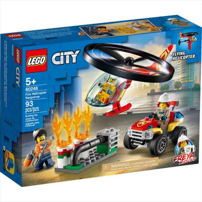 Intervención del Helicóptero de Bomberos LEGO City 60248