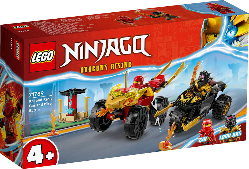 Batalla en Coche y Moto de Kai y Ras LEGO 71789