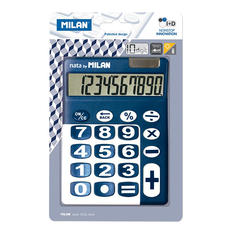 Blíster calculadora azul 10 dígitos