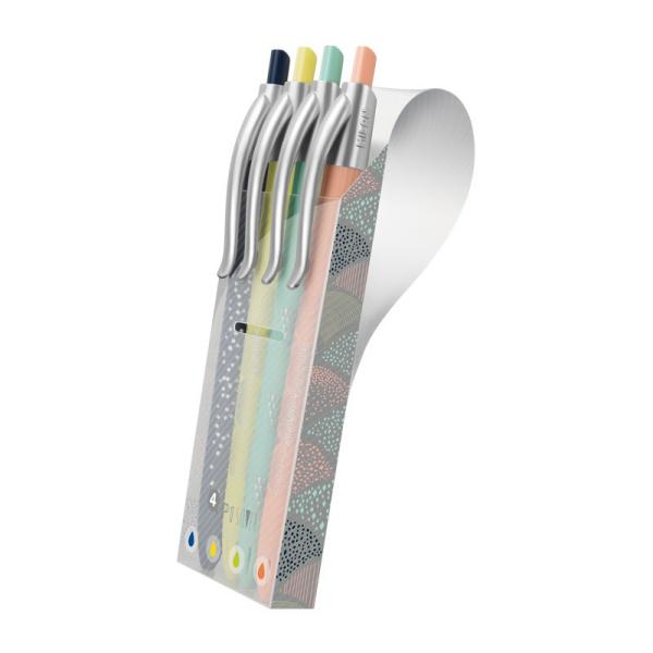 ESTUCHE 4 Boligrafos SILVER