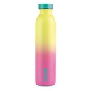 Botella isotérmica de acero inoxidable 591 ml serie Sunset, rosa - amarillo MILAN 643020SN